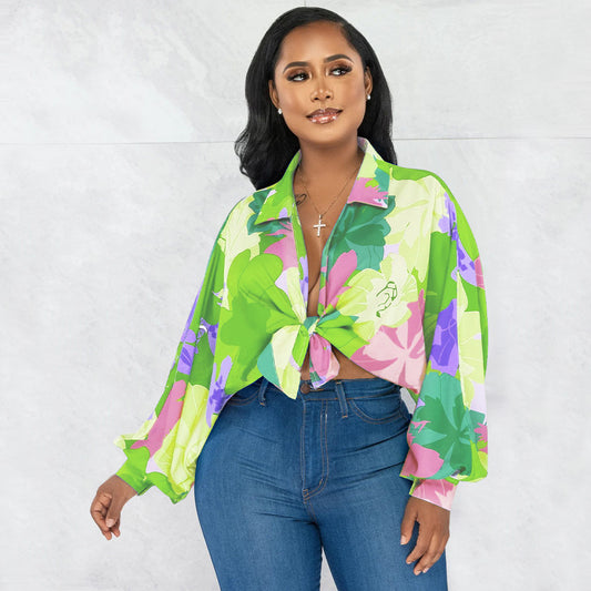 Floral Boho Batwing Shirt