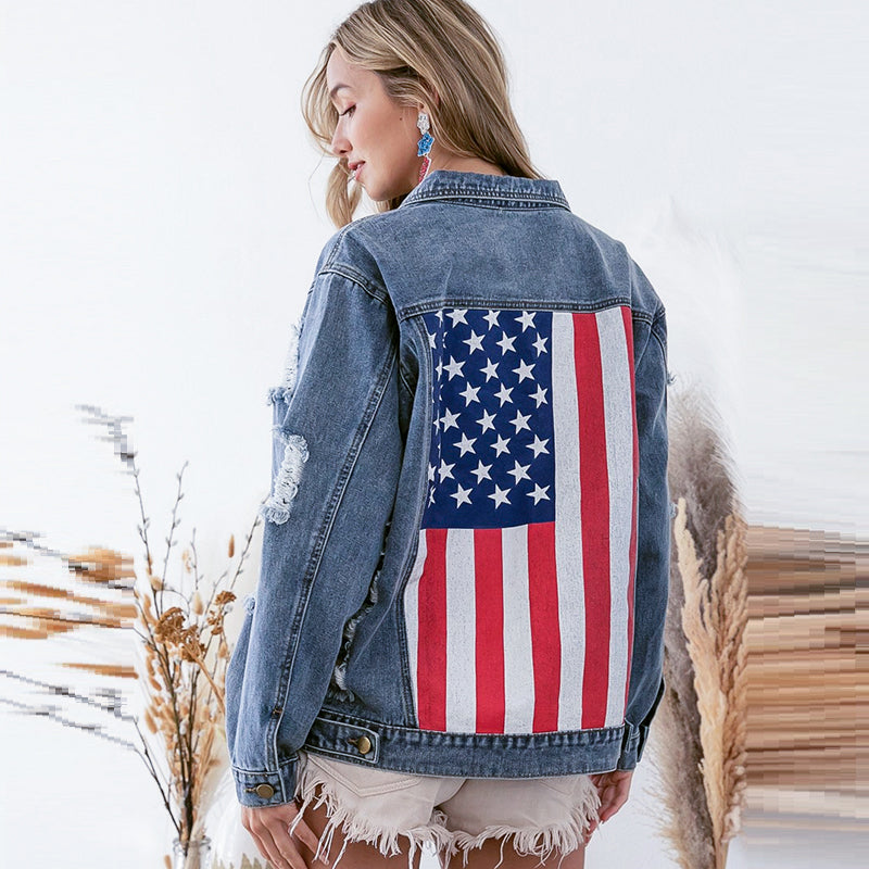 Cowboy Carter Inspired Street Style Ripped Denim Jacket