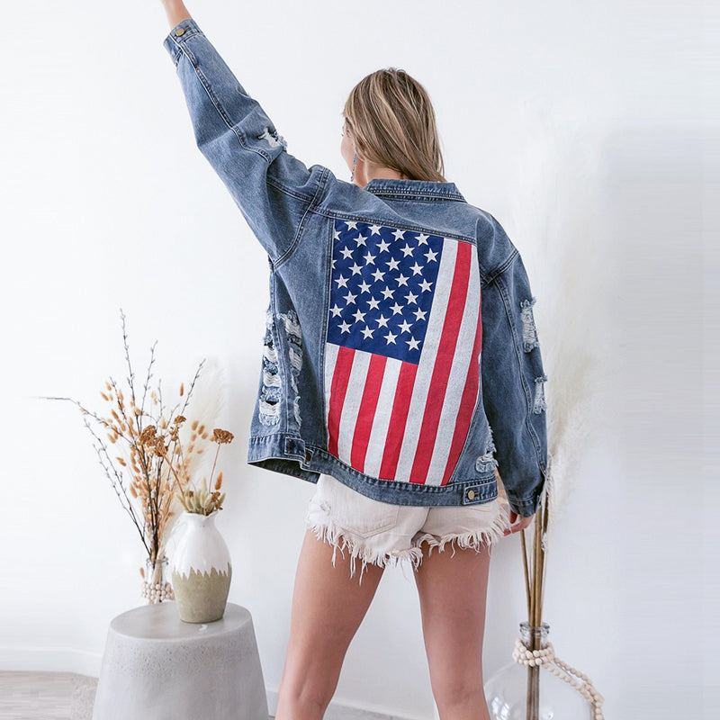 Cowboy Carter Inspired Street Style Ripped Denim Jacket