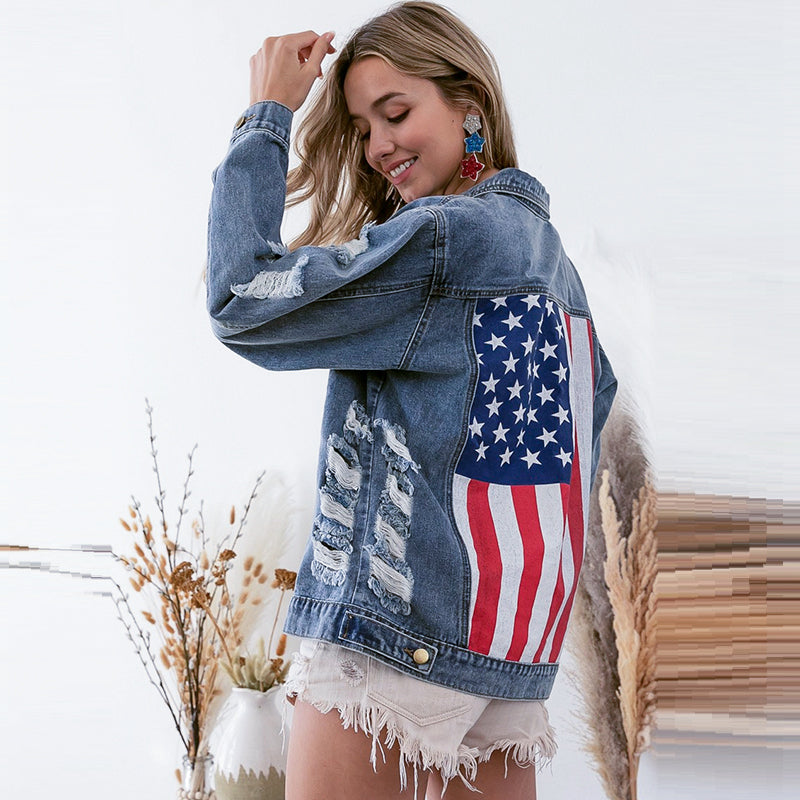 Cowboy Carter Inspired Street Style Ripped Denim Jacket