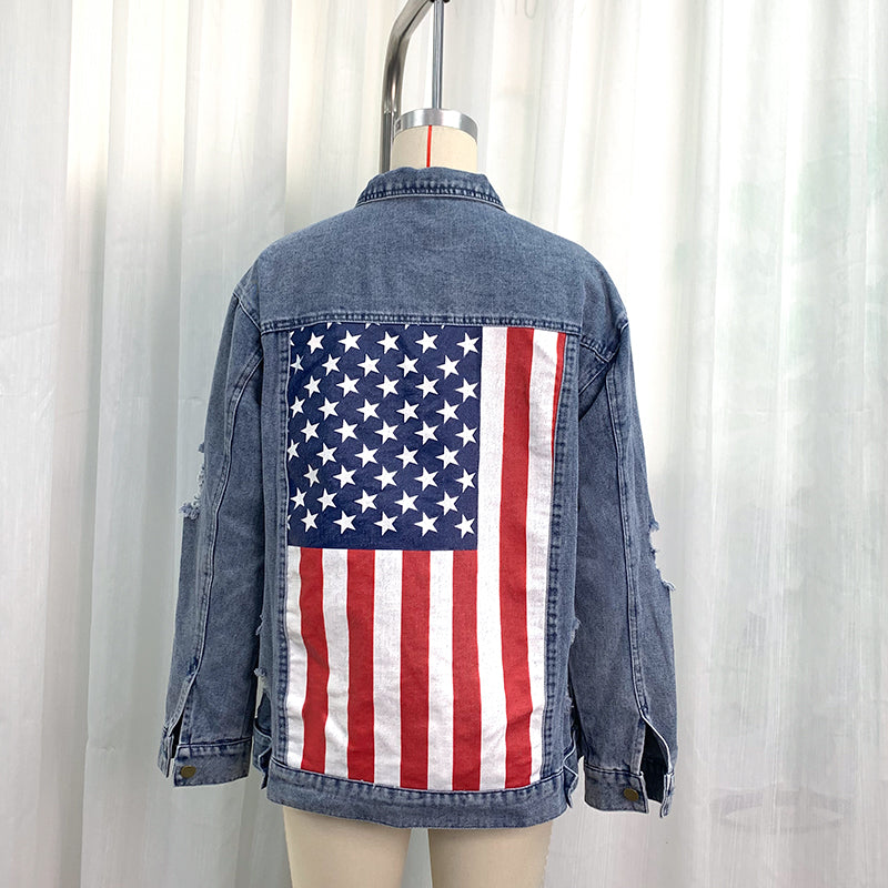 Cowboy Carter Inspired Street Style Ripped Denim Jacket