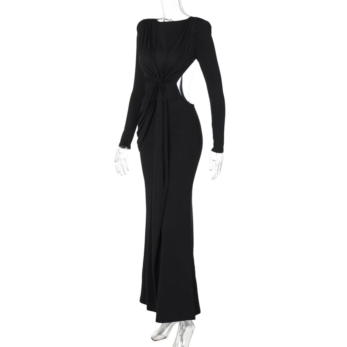 Ava Back Cutout Long Sleeve Bodycon Maxi Dress