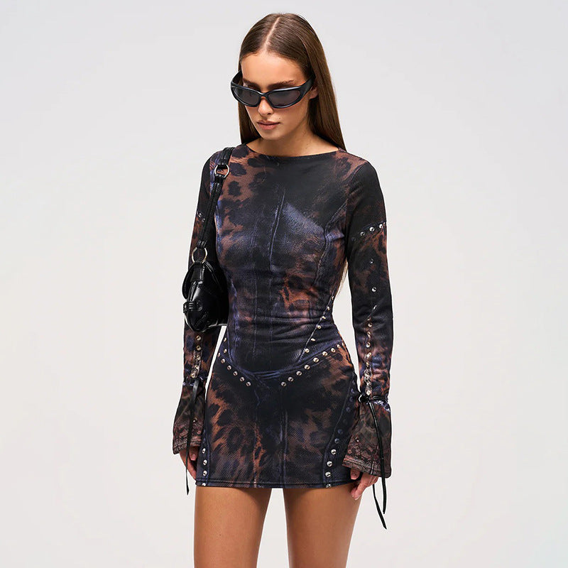 Fierce Animal Print Mini Dress