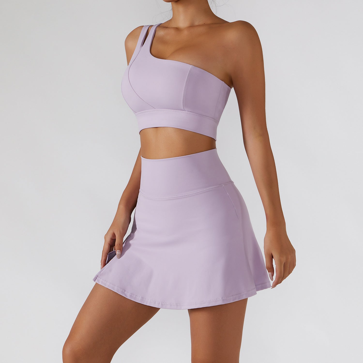 -1 Crossbody Bra Skirt Lilac Purple