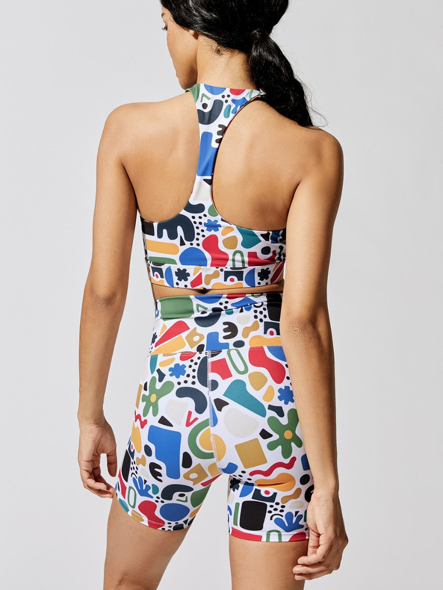 Bold & Breathable: Graphic Print Yoga Set