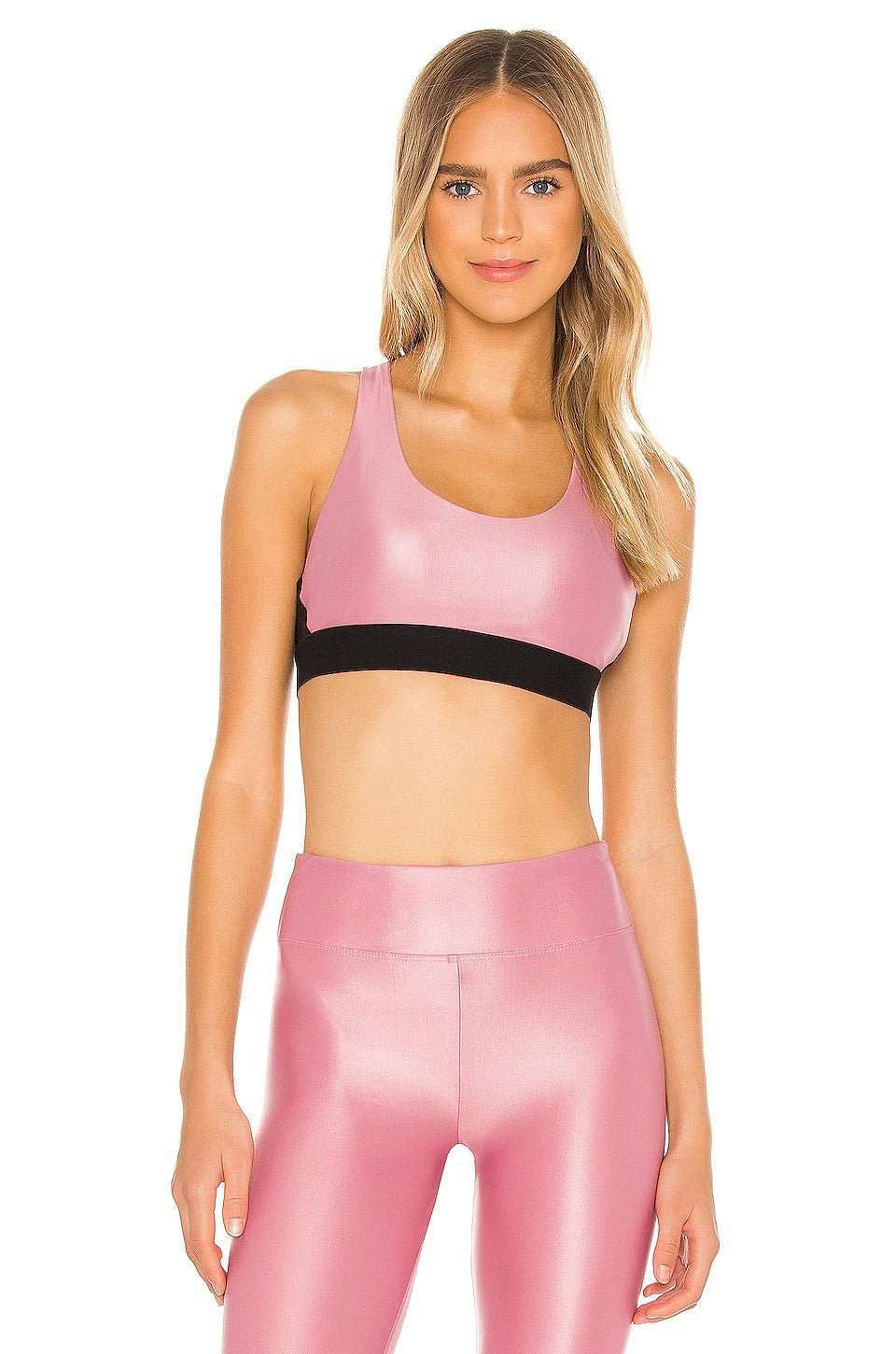 Amaryllis Glossy Pink Breathable Yoga Set - London's Closet Boutique