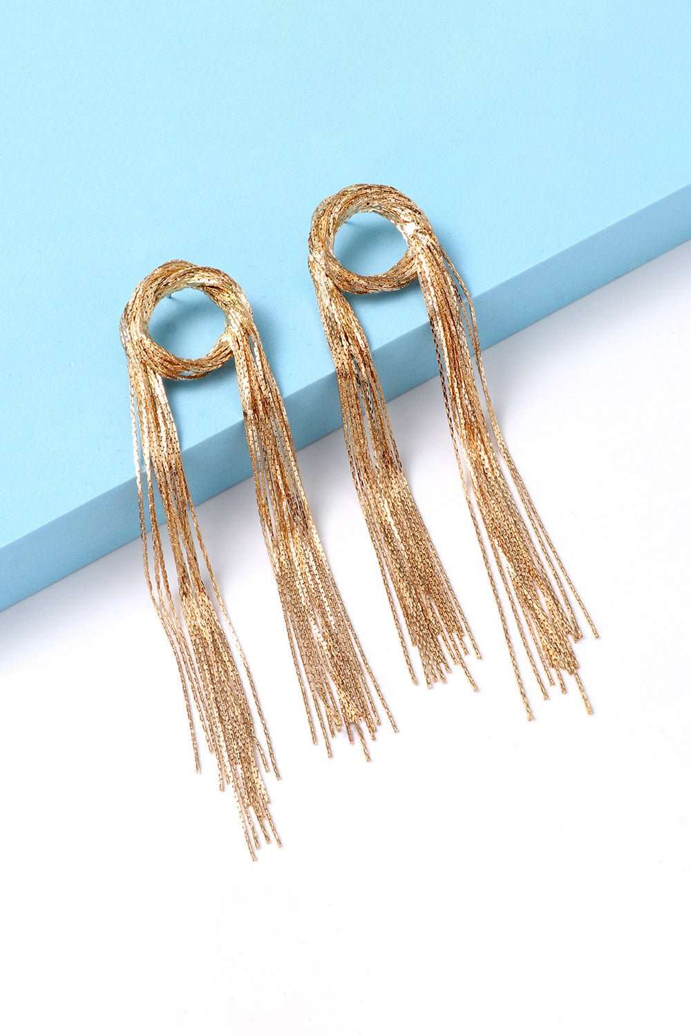 Round Shape Fringed Copper Earrings - London's Closet Boutique