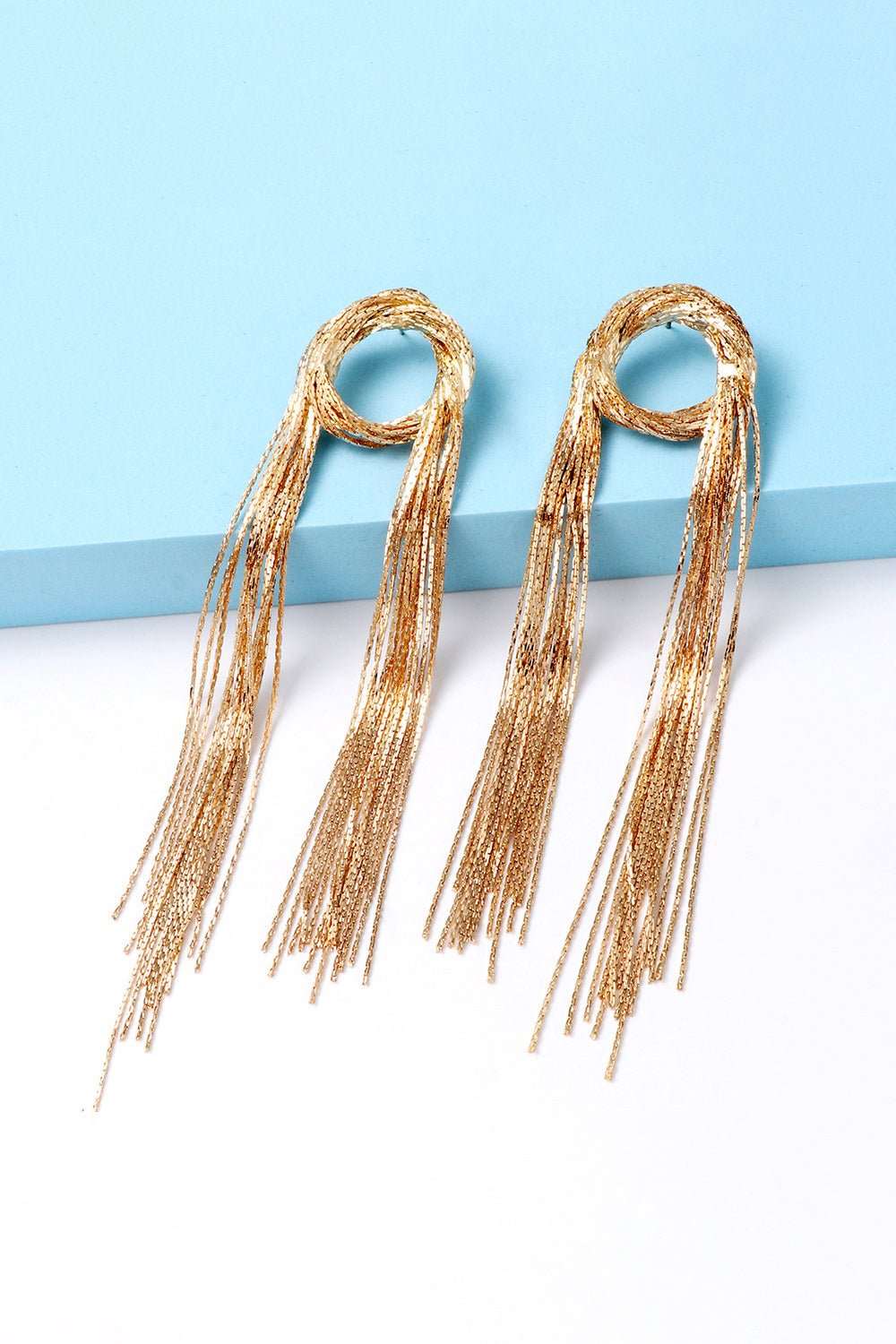 Round Shape Fringed Copper Earrings - London's Closet Boutique