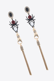 18K Gold-Plated Spider Drop Earrings - London's Closet Boutique